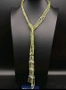 Colier statement peridot .perle agate unicat, Argint