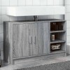 VidaXL Dulap de chiuvetă, gri sonoma, 90x29x55 cm, lemn prelucrat