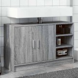vidaXL Dulap de chiuvetă, gri sonoma, 90x29x55 cm, lemn prelucrat