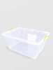 Cutie Depozitare Plastic cu Roti Sterk 58L Transparenta - Alimente, Jucarii, Ustensile