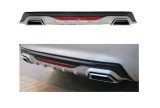 Spoiler Difuzor Bara Spate Universal Negru/Gri Elite Design V-DES2, 122/118cm, Catadioptru Reflectorizant