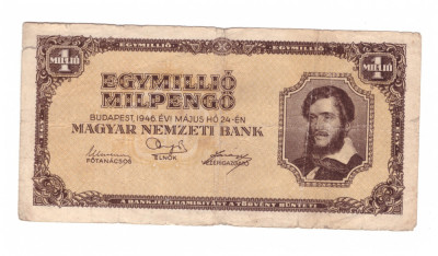Bancnota Ungaria 100000 milpengo 24 mai 1946, circulata, stare buna foto