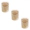 Set Scobitori, Bambus, Capacitate 3x400 Buca?i, Recipient Plastic, Transparent