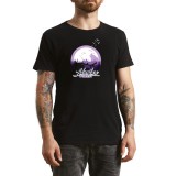 Tricou Barbati Adventure Awaits, design travel urban, negru, marimea L