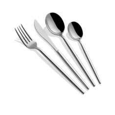 Set tacamuri 24 bucati Almeria Argintiu 23.4x23.4x23.4 cm