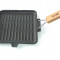 Tigaie grill fonta cu coada 24*24cm Handy KitchenServ