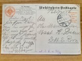 H355-I-ww1-ARGONENWALD-Carte Postala militara de marina imperiul german 1915 trimisa de pe Crucisatorul HMS ROON. Cu stampila Feldpost militara.
