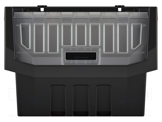 Container KISTENBERG Cuvă Neagră cu Capac Transparent TRUCK MAX