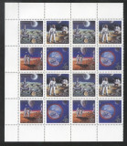 Russia 1989 Space in block x 4 MNH DC.059, Nestampilat
