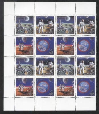 Russia 1989 Space in block x 4 MNH DC.059 foto