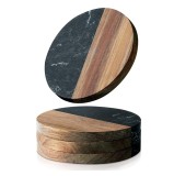 Suport pahare SanDonna 885 Negru, rotund, 10 x 10 cm