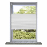 Jaluzea plisse, alb, 100x125 cm, pliuri, vidaXL