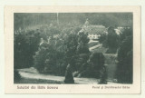 Cp Govora : Parcul si Stabilimentul Bailor - circulata 1925, timbre, Baile Govora, Fotografie