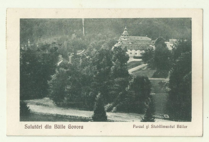cp Govora : Parcul si Stabilimentul Bailor - circulata 1925, timbre
