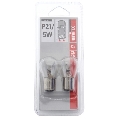 Bec auto pentru pozitie/frana Unitec P21, 5 W, 12 V, set 2 bucati foto