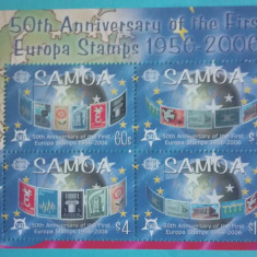 SAMOA -2006 -50 ani prima emisiune EURPOA CEPT- Bloc dant. 4 timbre -MNH