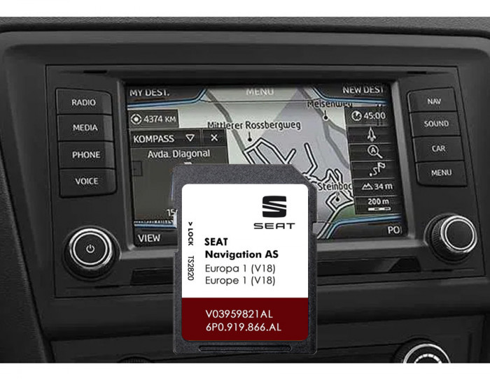 Card navigatie SEAT Navi System MIB2 Europa V18 2024