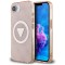 Husa iPhone 16e originala Guess IML Metal Glitter 4G Circle Triangle MagSafe, roz, GUHMPSE4HG4PRTGP