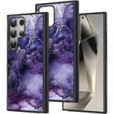 Hus&Auml; pentru samsung galaxy s25 ultra, marble dc, protec&Egrave;ie camer&Auml;, anti&Egrave;oc, design slim, negru - mov