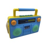 Radio Jucarie Muzicala Copii cu Sunete si Lumini, 80 Melodii, Efecte Animale, 15x12 cm, 3+ ani