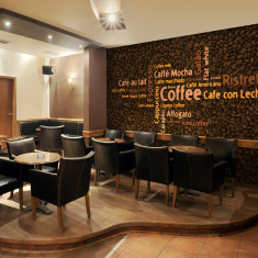 Fototapet vlies - Latte, espresso, cappucino... - 350 x 270 cm foto