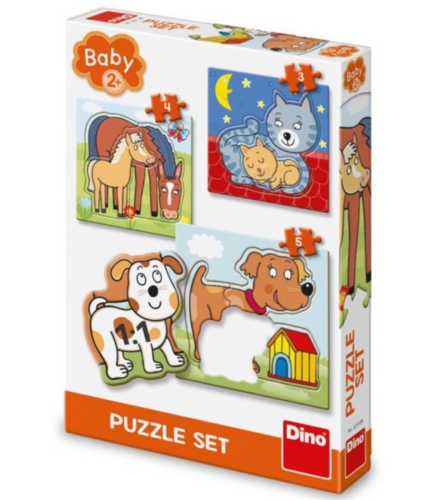 Puzzle Bebeșki 3 Buc. Animale