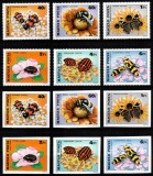 Ungaria 1980, Mi #3405-3410 A+B, dant + ned, fauna, flora, insecte, MNH. 104 &euro;!, Natura, Nestampilat