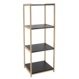 Corp Mobilier 4 Rafturi Mdf 102X30X35,5 Cm &ndash; Bamboo / Negru | Mobilier Depozitare Baie