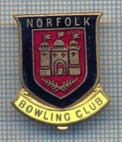 AX 308 INSIGNA BOWLING- NORFOLK - BOWLING CLUB -MAREA BRITANIE