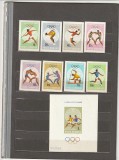 ROMANIA 1968 LP 680 LP 681 OLIMPIADA MEXIC SERIE + COLITA NEDANTELATA MNH