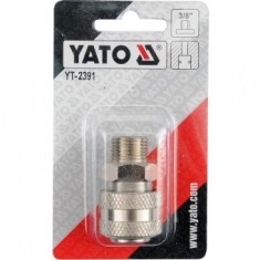 Mufa rapida pentru pistol pneumatic 3/8&quot;, cu filet exterior Yato YT-2391, mama