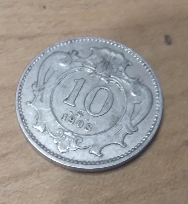 AUT AustroUngaria 10 heller 1908