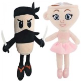 Set Jucarie Cappuccino Assassino Plus 28 cm si Jucarie Plus Ballerina Cappuccina 28 cm &ndash; Personaj Anime, Moale, Roz