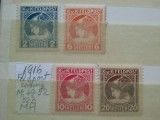 1916- Austria-Feldpost zeitung-Mi49-52B-4 val.-MH