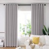 Set draperie din catifea blackout cu inele crom, Madison, 250x215 cm, densitate 700 g/ml, Pale Silver, 2 buc