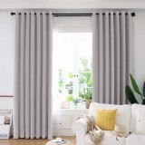 Cumpara ieftin Set draperie din catifea blackout cu inele crom, Madison, 150x265 cm, densitate 700 g/ml, Pale Silver, 2 buc