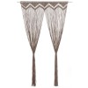 Perdea macrame, gri taupe,140 x 240 cm, bumbac