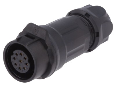 Conector circular mamă 9 pini aurit IP67 foto