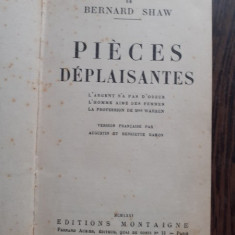 PIECES DEPLAISANTES - BERNARD SHAW (CARTE IN LIMBA FRANCEZA)