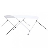 Cumpara ieftin Parasolar barca Bimini cu 2 arcuri, alb, 150 x 120 x 110 cm