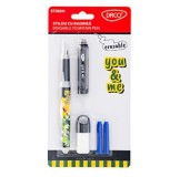 Stilou cu radiera YOU AND ME negru DACO ST 300N