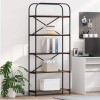 Raft pentru cărți Stejar afumat 80 x 30 x 183 cm Lemn compozit