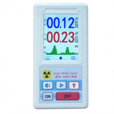 Detector radiatii nucleare, Raze β, X, Y, Tester radioactivitate, Dosimetru digital, Alb