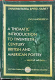 A THEMATIC INTRODUCTION TO TWENTIETH-CENTURY BRITISH AND AMERICAN POETRY-LIVIU ANDREESCU