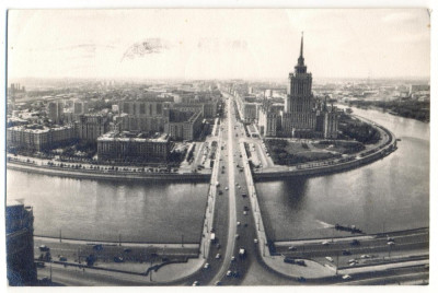 AD 974 C. P. VECHE -MOSCOVA -TARAS SHEVCHENKO. UKRAINE HOTEL-URSS-PAR AVION 1968 foto