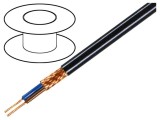 Cablu Ecranat 2x1.5mm2 Cupru Negru