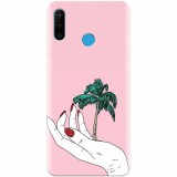 Husa silicon pentru Huawei P30 Lite, Palm Tree