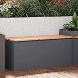 vidaXL Bancă de grădină Antracit 100 x 40 x 43 cm Oțel 874907