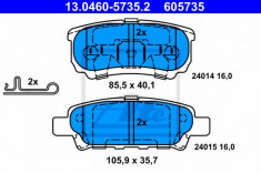 Set placute frana,frana disc JEEP COMPASS (MK49) (2006 - 2016) ATE 13.0460-5735.2 foto