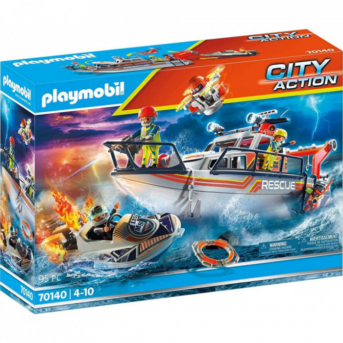 Playmobil - Ambarcatiune De Salvare Cu Personal